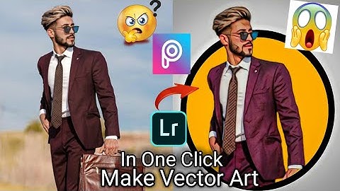 Make Vector art in PICSART , In only one click !😱 Easiest method of vector art 😉 tutorial ♥️