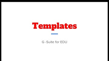 Google Workspace for Education Templates