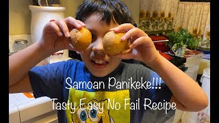 Samoan Panikeke/ Samoan round pancake ball.  Tasty.  Easy recipe.  Kids love them.   #polytuber