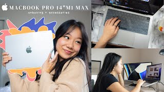 upgrading 2012 to 2022 14” M1 Max MacBook pro 💻 | unboxing + cute accessories