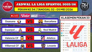 Jadwal Liga Spanyol 2026 Pekan 34osasuna Vs Barcelonaklasemen La Liga 20252026 Terbaru