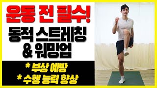 [운동 전 필수] 5분 전신 동적 스트레칭 & 워밍업ㅣDynamic Stretching & Warm Up Routine Before Workout