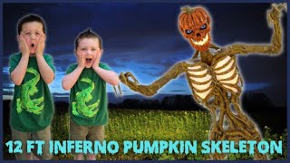Inferno Pumpkin Skeleton Home Depot | Unbox and Setup Giant 12 ft Halloween Prop | Halloween 2021