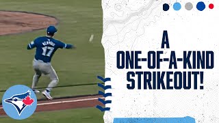 José Berríos with a great defensive effort for a RARE strikeout!