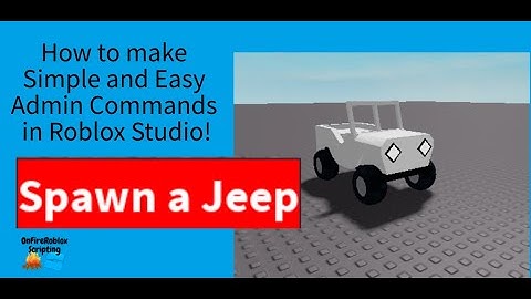 How to make Simple and Easy Admin Commands in Roblox Studio!