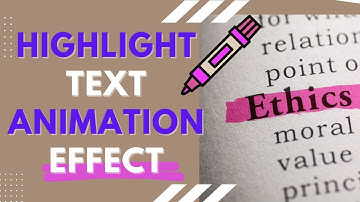 Highlight Text Animation Effect
