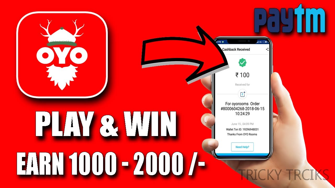 Earn PayTM Cash By OYO quiz | OYO app hack trick | Play & Win | with Proof | Get free paytm cash