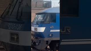 1094レ鹿島貨物EF210桃太郎新塗装136号機金町駅通過#鹿島貨物