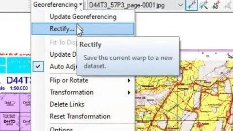 How to Georeference a Toposheet using ArcMap?