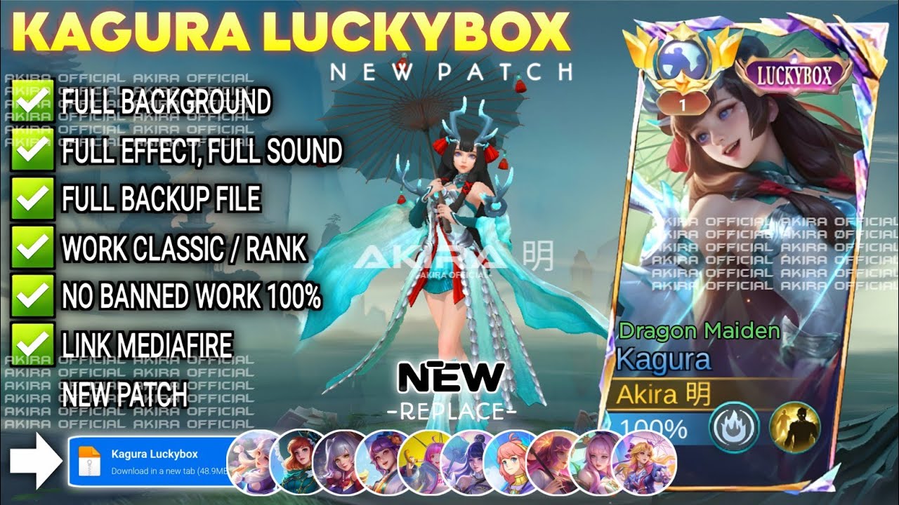 UPDATE Script Skin Kagura Luckybox - Dragon Maiden No Password | Full Effect Voice | Patch Terbaru