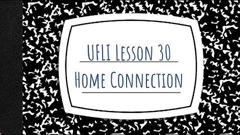 UFLI Foundations Lesson 30 Home Connection