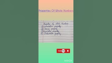 Proprties Of Whole Numbers #math #numbers #knowingournumbers .