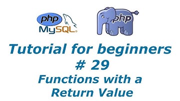 PHP Tutorial 29 - Functions with a Return Value | BTT