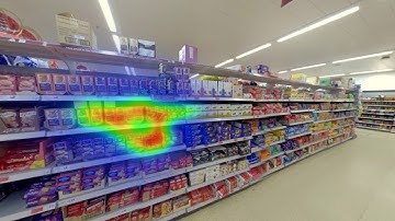 Mobile VR Shelf Test with  Behavioural Data Heatmaps