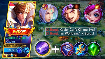 XAVIER TUTORIAL | How To Counter Hero X.Borg Fighter | Top Global Xavier - Angga Bantara | MLBB