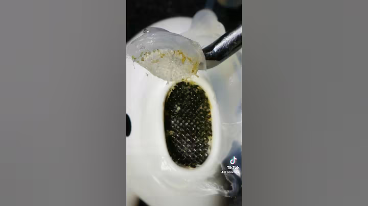 Cleaning AirPod with hot glue #cleaning #satisfying #waitforit