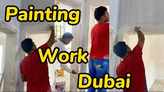 Paint Work Dubai/Dubai Painters Work/Bedroom Villa Paint Work Dubai/Internal Pain First Layer Work