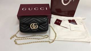 GUCCI GG Marmont mini shoulder bag in black leather Review