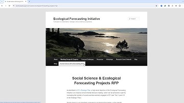EFI Social Science and Ecological Forecasting Funding Opportunity