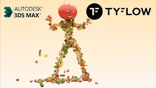 Dancing Fruit's Man! TyFlow Tutorial! Vray Rendering! 3ds Max Tutorial for Beginners!