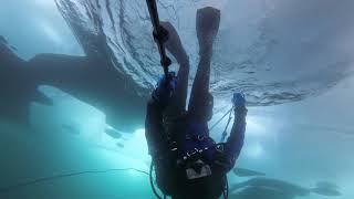 Ice Diving into lake Baikal