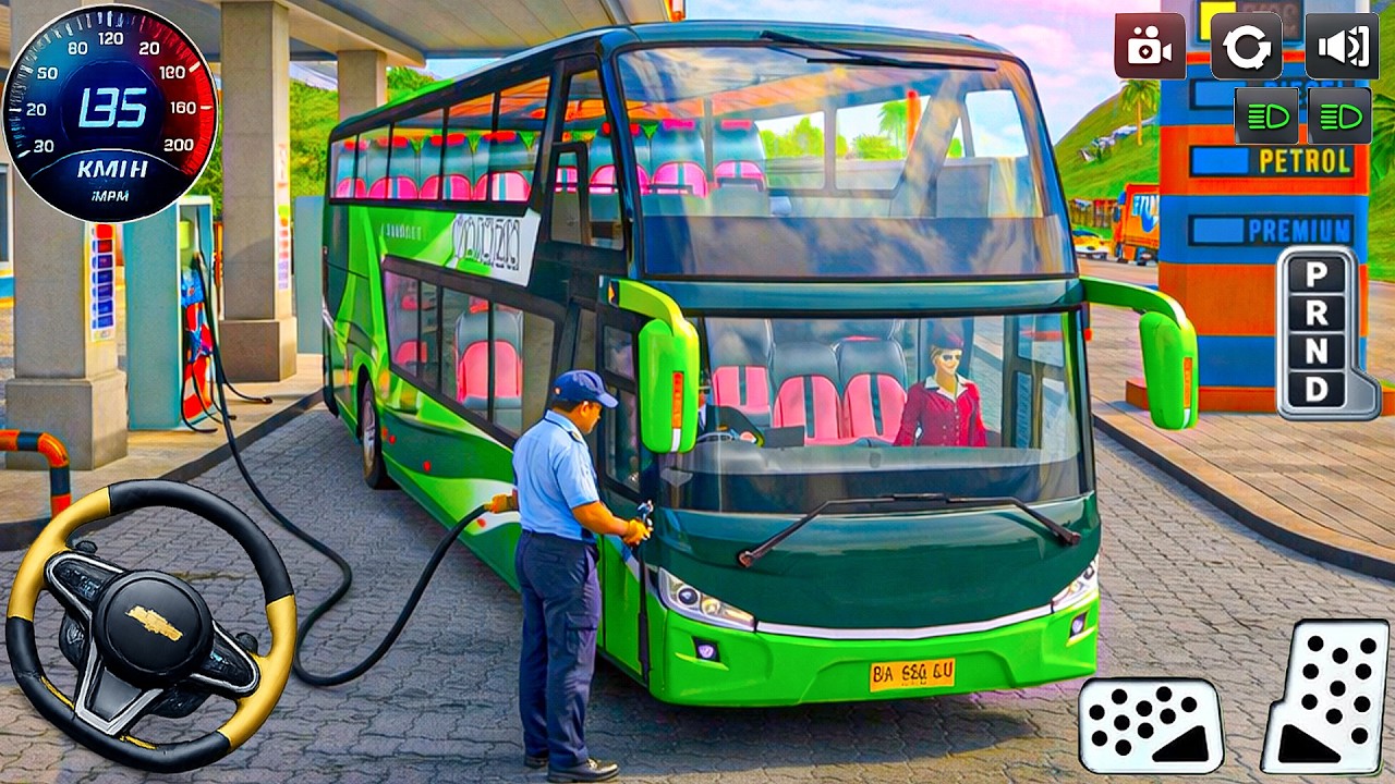 Fast Mover Bus simulator 3D: Extreme Driving Fun Explore city Routes bus game - android gameplay