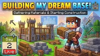 BUILDING MY DREAM BASE! 🏰 Gathering Materials &amp; Starting Construction | Day 2 Live #shprts