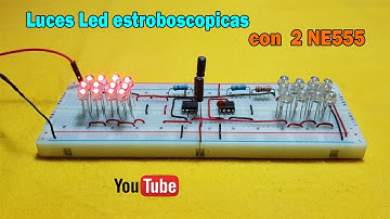 ✅ Luces leds estroboscopicas | Luces de policia con 2 CI NE555 | En Protoboard | #1