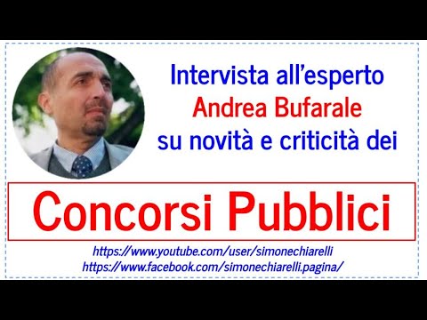 CONCORSI PUBBLICI: intervista all’esperto  Andrea Bufarale su novità e criticità