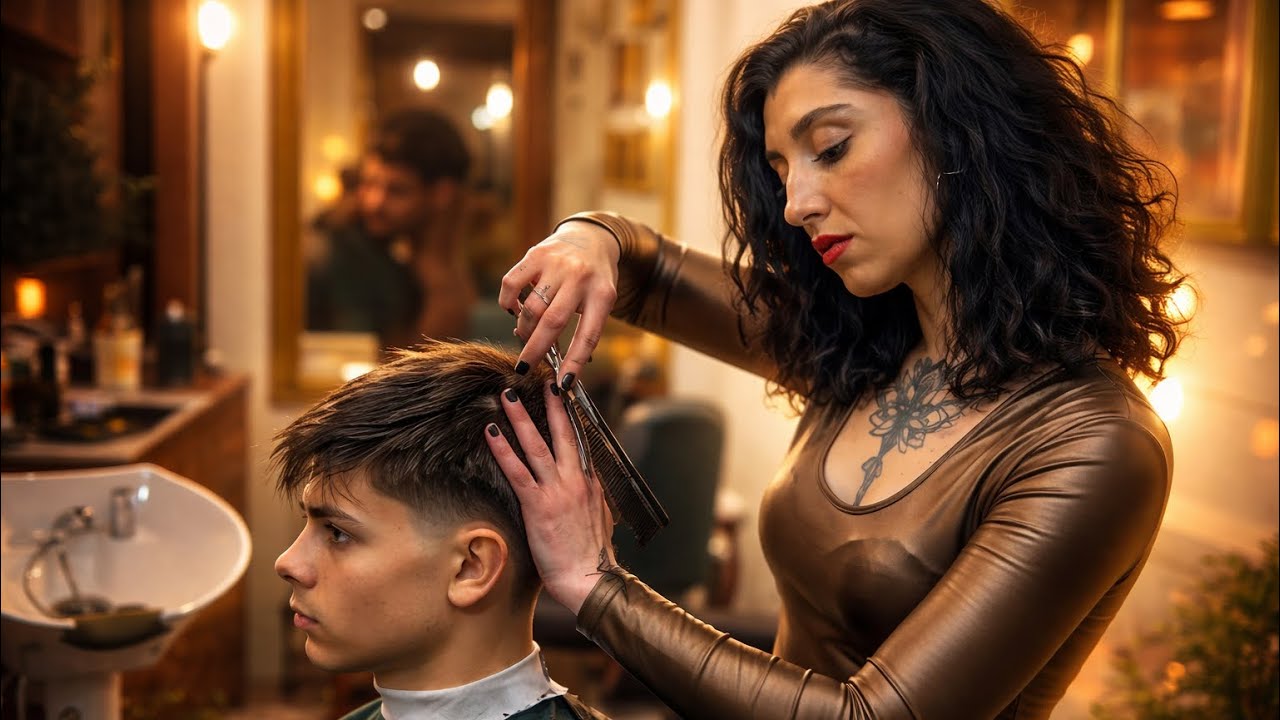 She Transforms His Hair in Total Silence ✂️🔥 | Ultra Relaxing ASMR Barber