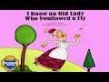 📗 Kids Book Read Aloud: I KNOW AN OLD LADY WHO SWALLOWED A FLY (folksong) 🎶