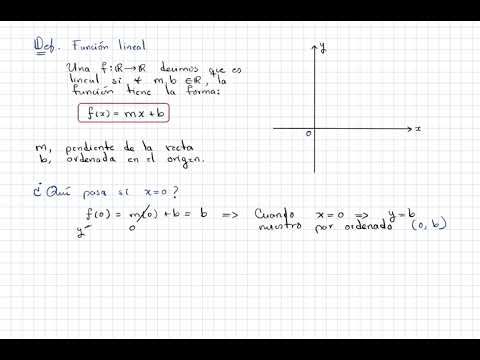 6. Forma general de la función lineal.
