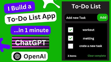 Build a To-Do List App in 2 Minutes using ChatGPT #openai #chatgpt