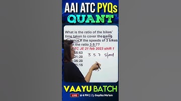 AAI ATC Quant PYQs Simplified by Gopika Ma