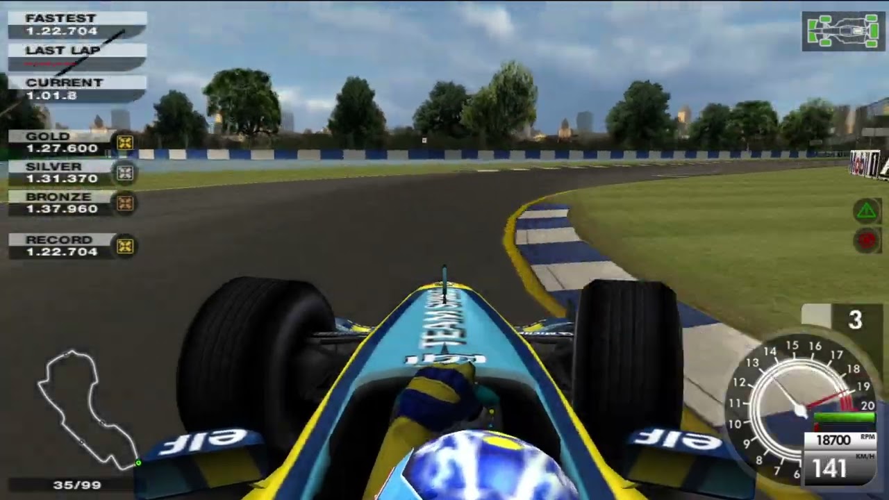 F1 05 (PS2) Melbourne Hotlap + Setup 1:22.545 - YouTube