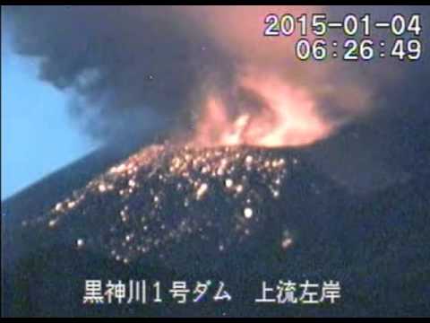 2015年 1月4日 桜島噴火 爆発的大きな噴火