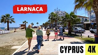 LARNACA, CYPRUS 🇨🇾 [4K] City Centre - Walking Tour - MAY 2023