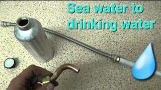 DIY water bottle distiller to desalinate sea water