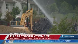 Crews battle large fire at a condo complex in Harrisburg