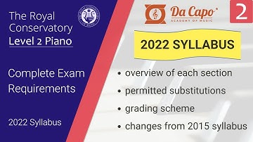 RCM Level 2 Piano Exam Requirements (New 2022 Syllabus!)