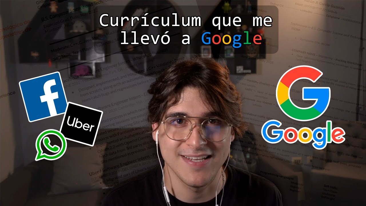 Este es el curriculum con el que entré a Google y su evolución