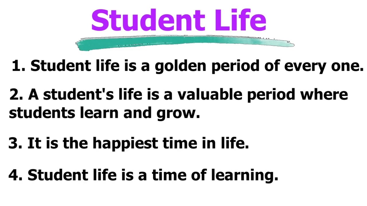 student life essay 10 lines in english