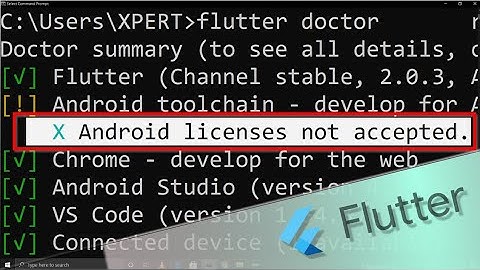 Android licenses not accepted  Error | flutter doctor command Error