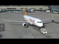 Pegasus A320-WL pushback, engine start & take-off at Zurich Airport - 01/11/2014