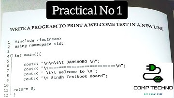 Class 10 Practical No 1 (Write a program to print a WELCOME text in a new line)