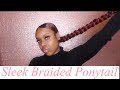 Long (RED) Sleek Braided Ponytail