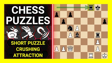 Chess Puzzles to Practice. Themes: Short puzzle, Crushing, Attraction. Learn Chess
