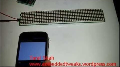 Android based LED matrix display via Bluetooth