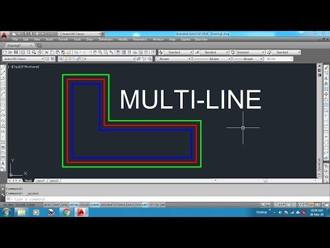 How to draw Multi Line in AutoCAD