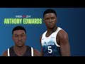 Anthony edwards face creation nba 2k24